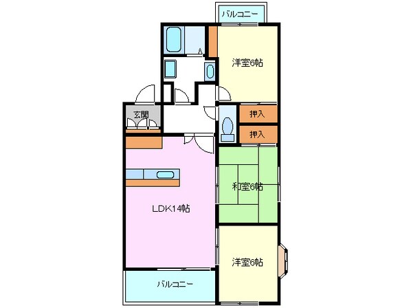 ロイヤルパレス渡辺Ｂの物件間取画像